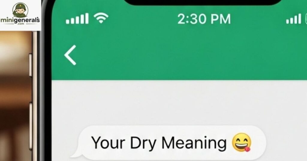 What Does Dry Mean in Texting and Online Chats