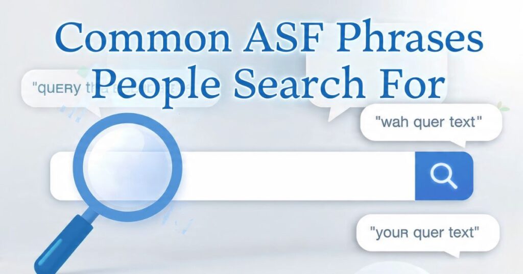 Common ASF Phrases People Search For