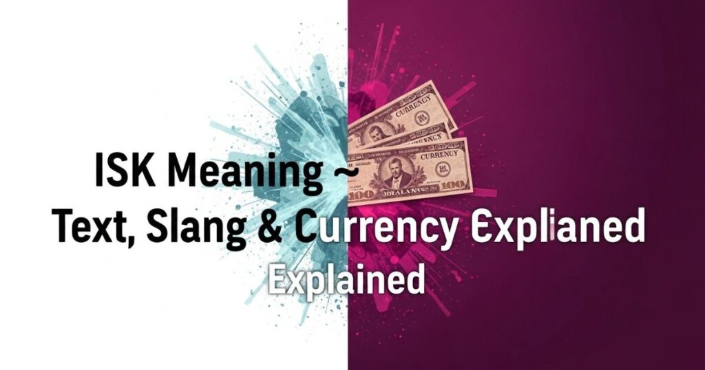 ISK Meaning in Text, Snapchat & Social Media