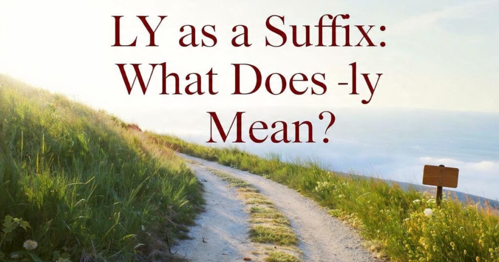 LY as a Suffix What Does -ly Mean