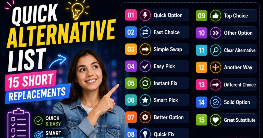 Quick Alternative List (15 Short Replacements)