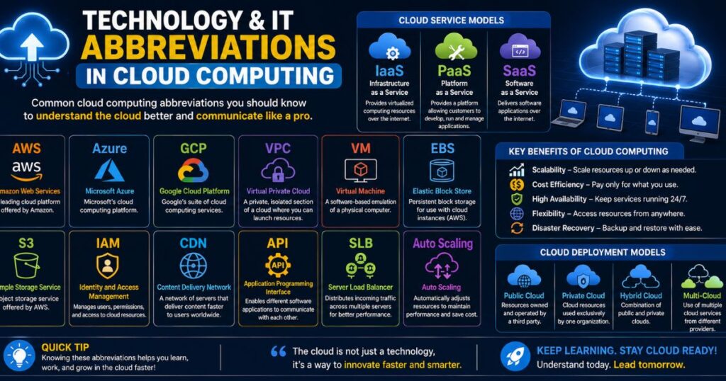 Technology & IT Abbreviations in Cloud Computing
