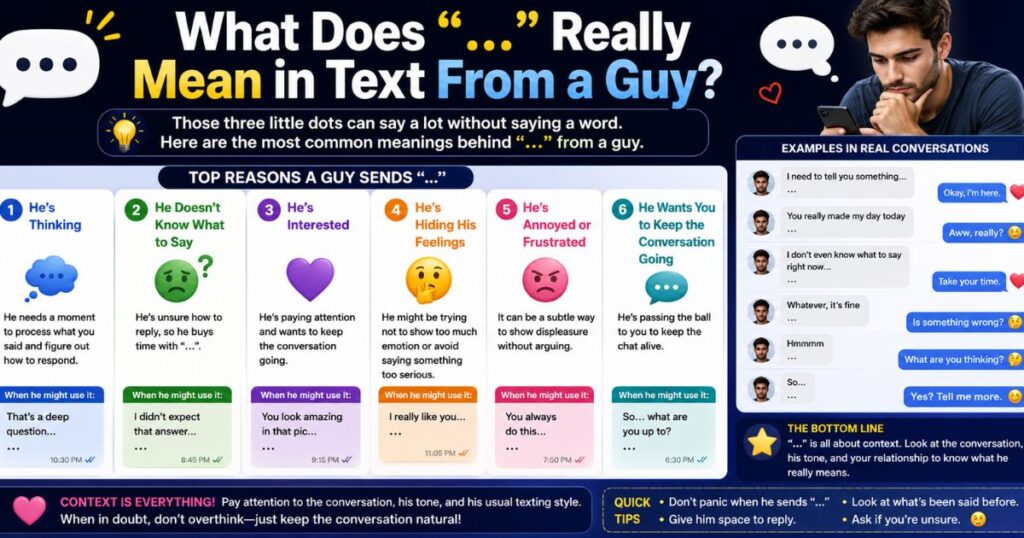 What Does ... Really Mean in Text From a Guy