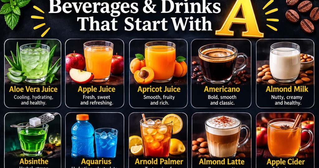Beverages, Drinks That Start With A