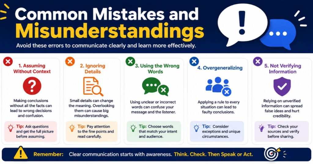 Common Mistakes and Misunderstandings