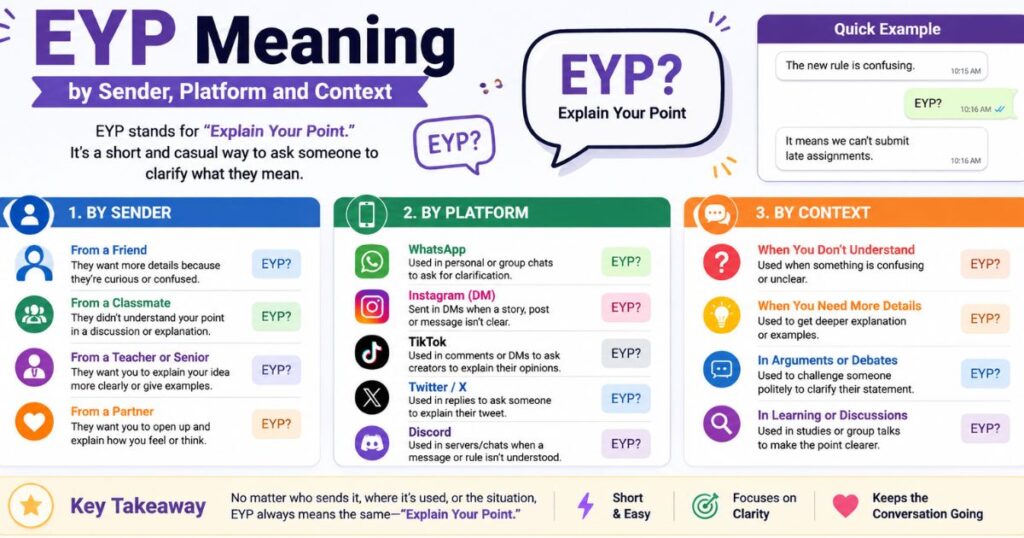 EYP Meaning by Sender, Platform and Context