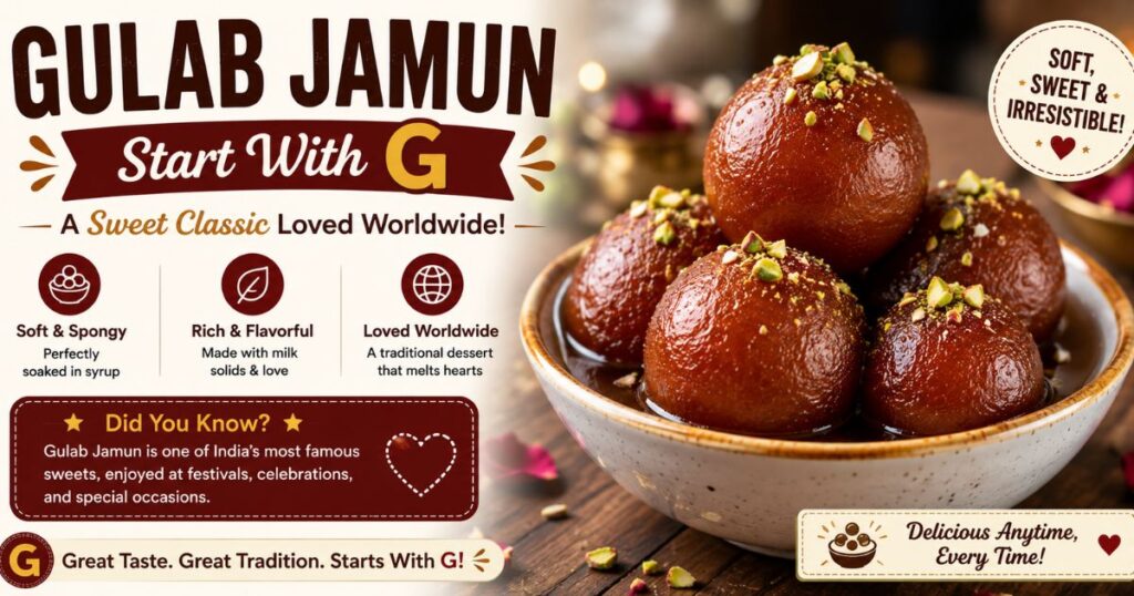 Gulab Jamun Start With G