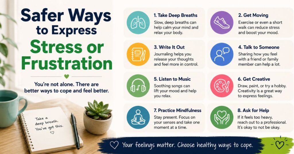 Safer Ways to Express Stress or Frustration
