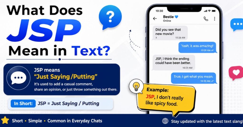 What Does JSP Mean in Text