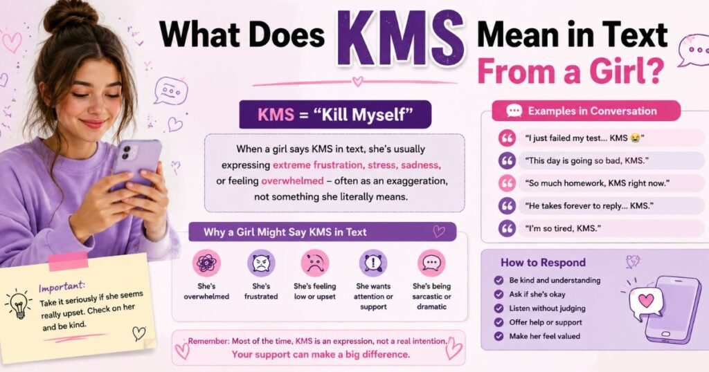What Does KMS Mean in Text From a Girl