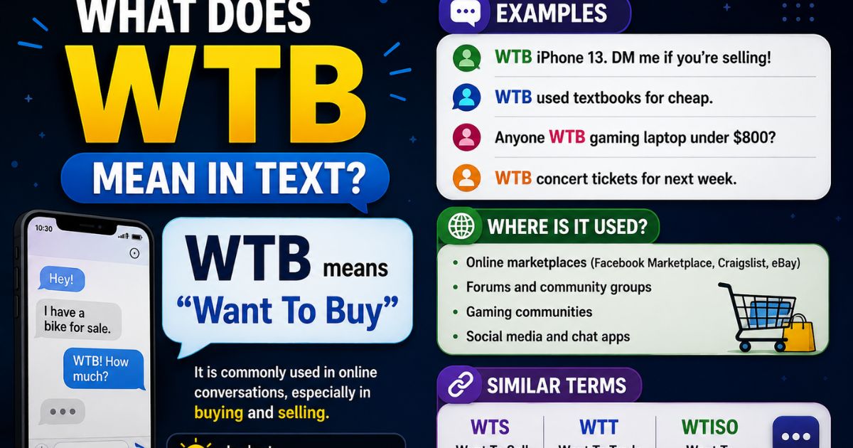 What Does WTB Mean in Text