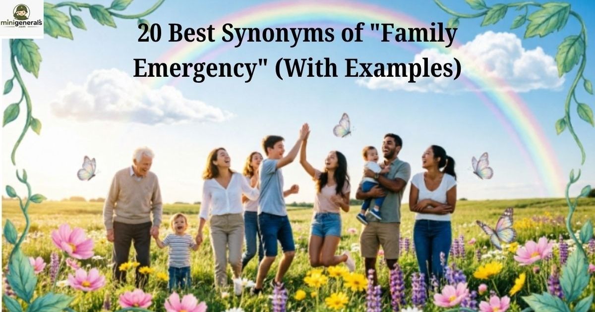 what to say instead of family emergency