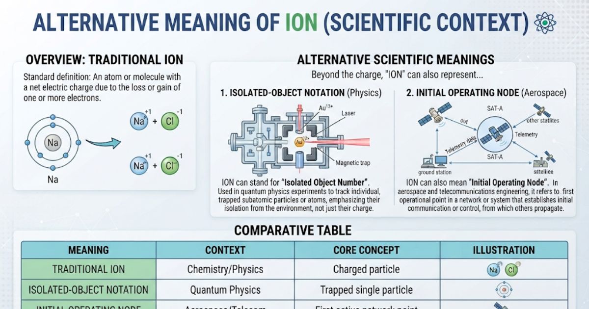 Alternative Meaning of ION (Scientific Context