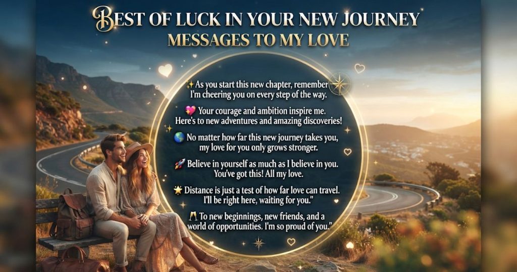 Best of Luck in Your New Journey Messages to My Love