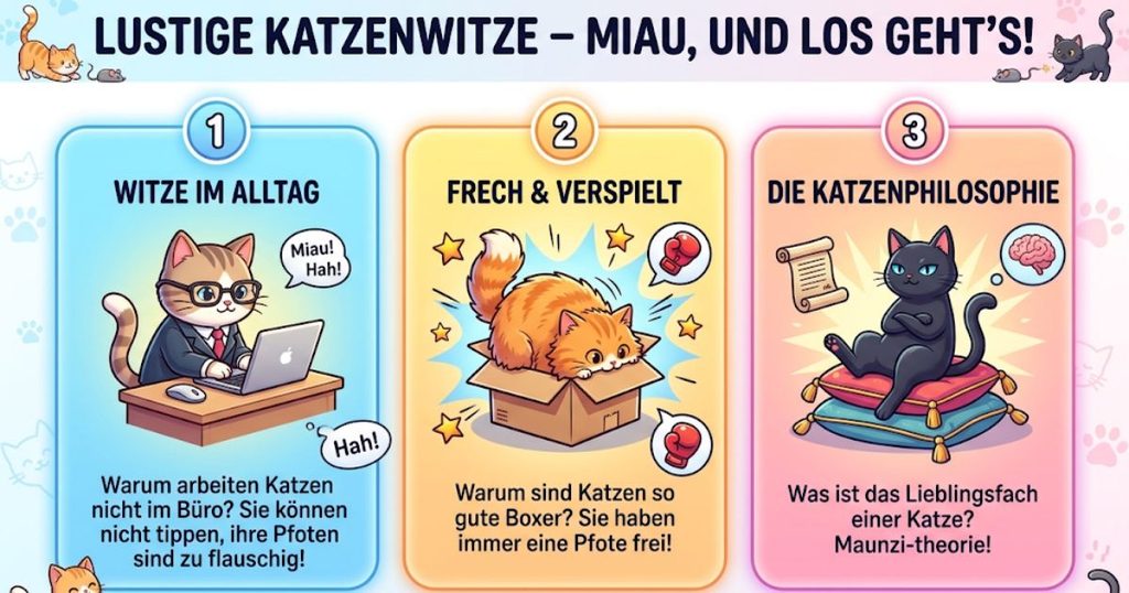 Lustige Katzenwitze – Miau, und los geht's!