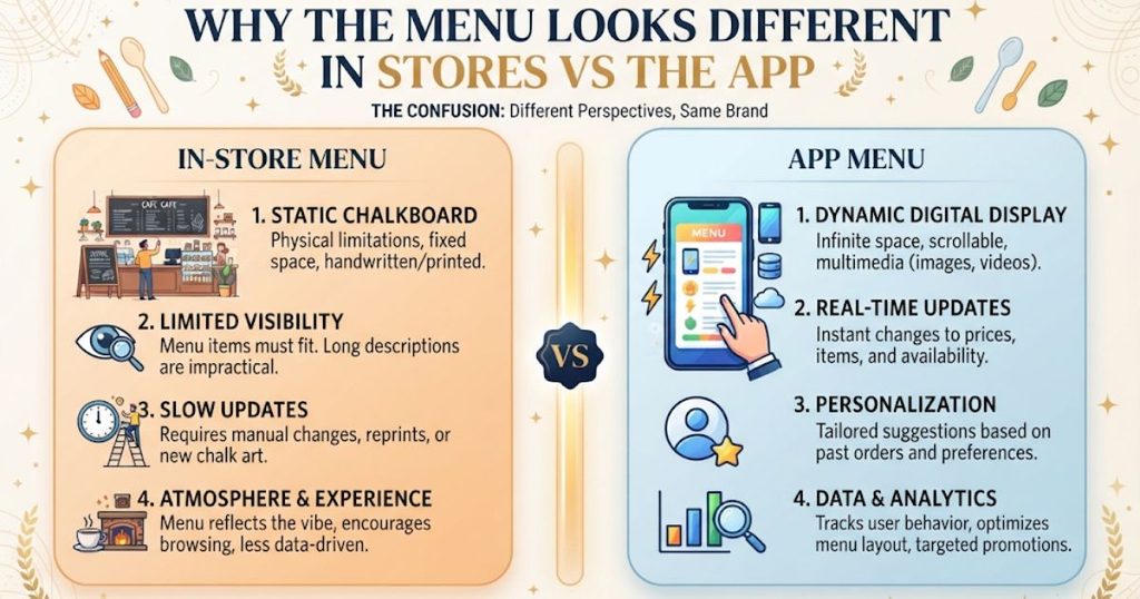 Why the Menu Looks Different in Stores vs the App