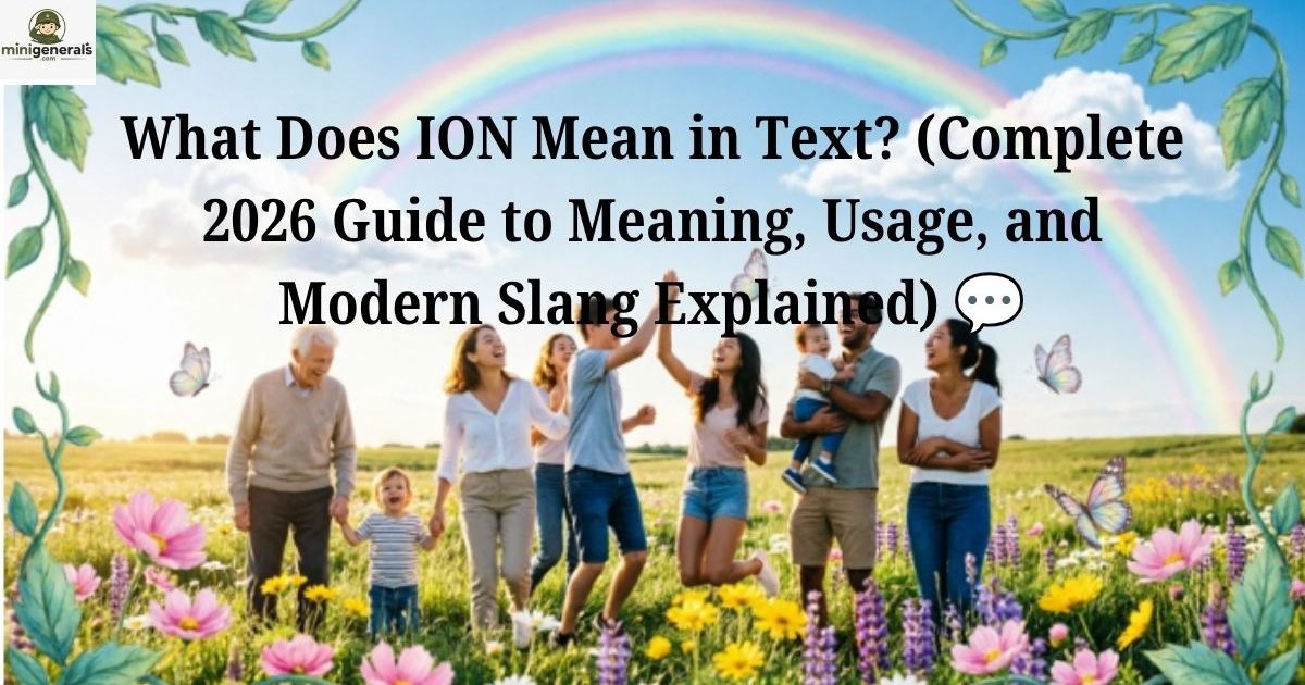 what does ion mean texting