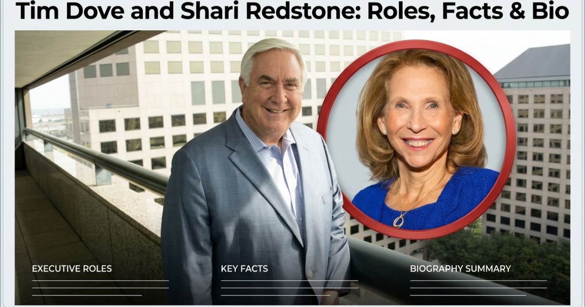 Tim Dove and Shari Redstone