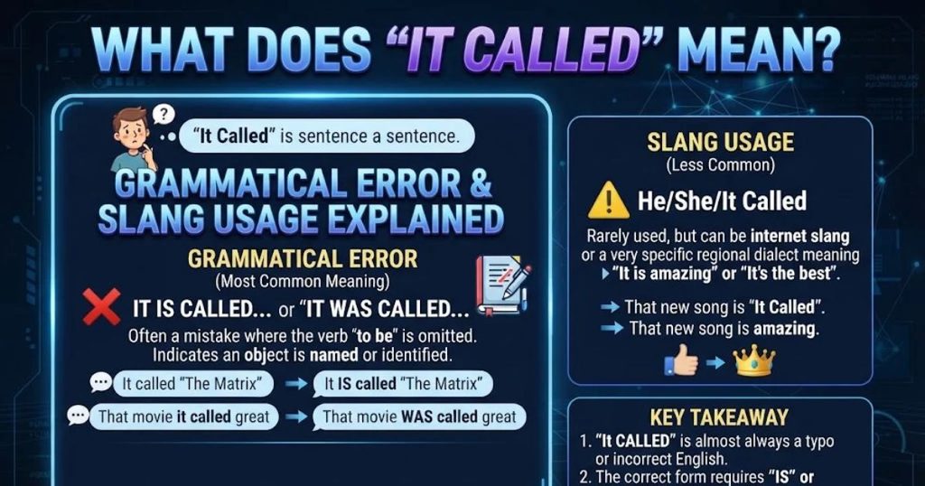 What Does “It Called” Mean_